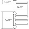 Держатель полотенец тройной WASSERKRAFT K-1053POLISHED GOLD K-1053PG